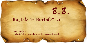 Bojtár Borbála névjegykártya