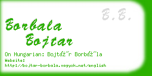 borbala bojtar business card